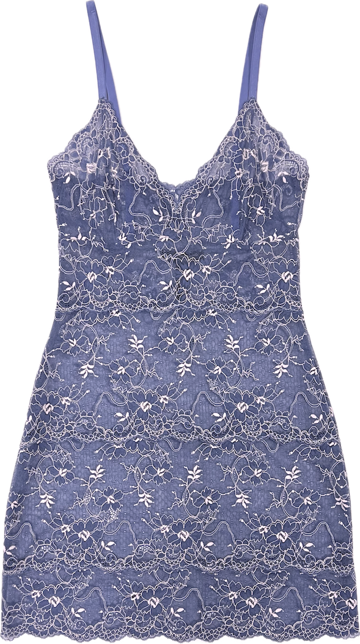 Amour Lace Slip - Indigo