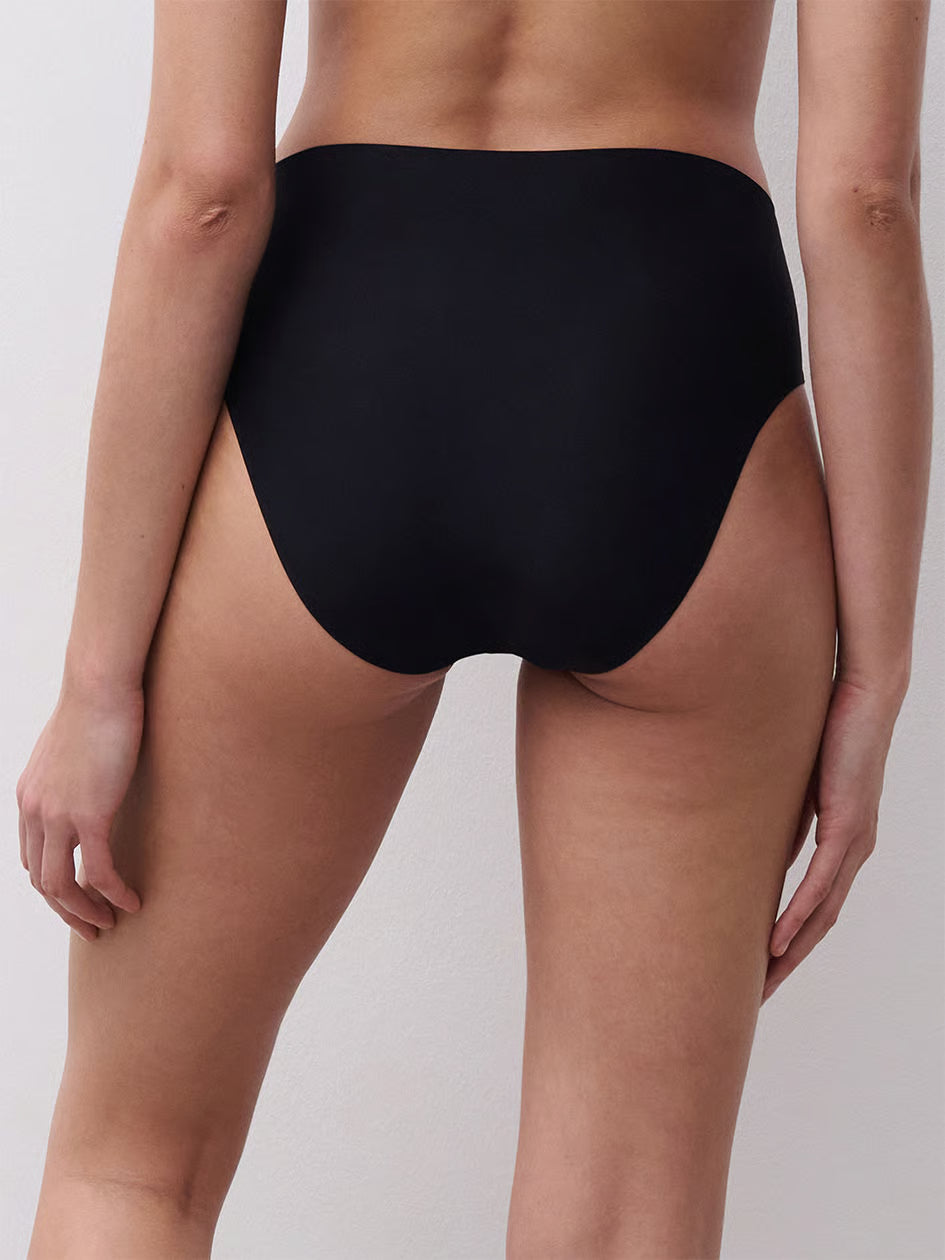 Soft Stretch Hi Cut Brief - Black