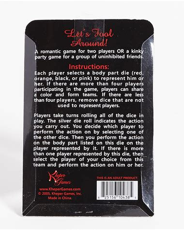 Let's Fool Around Dice Game