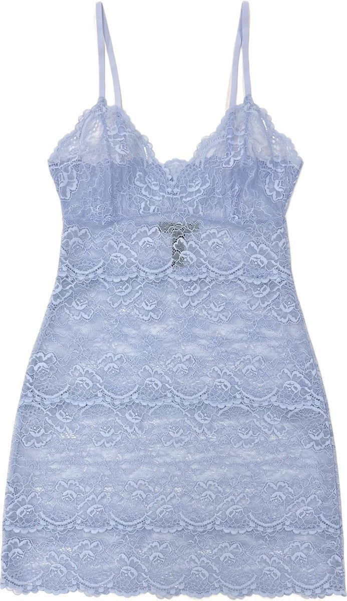 All Lace Slip - Serenity Blue
