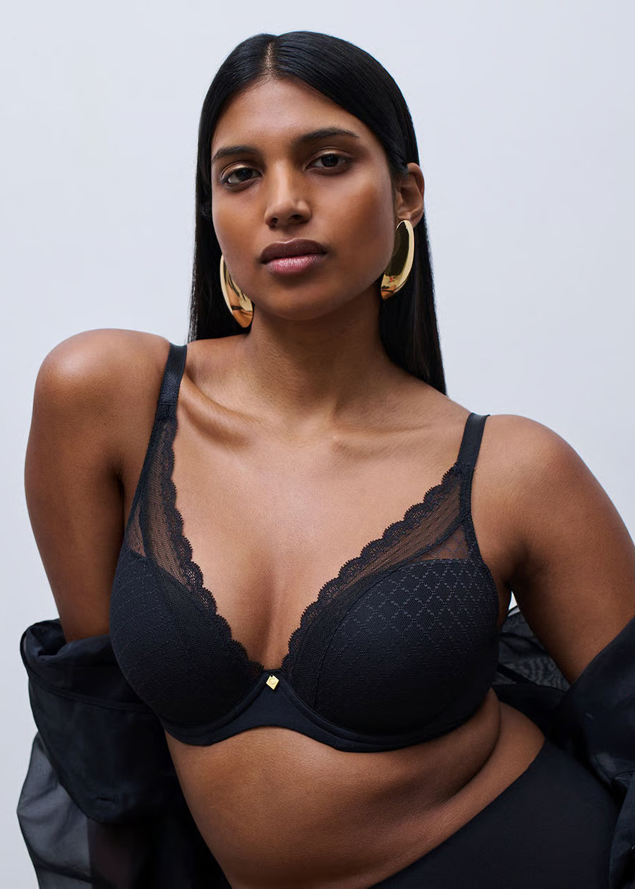 Norah Chic Plunge T-Shirt Bra - Black