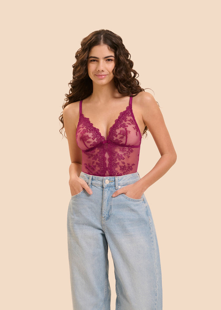 Passion Bodysuit - Desire Pink