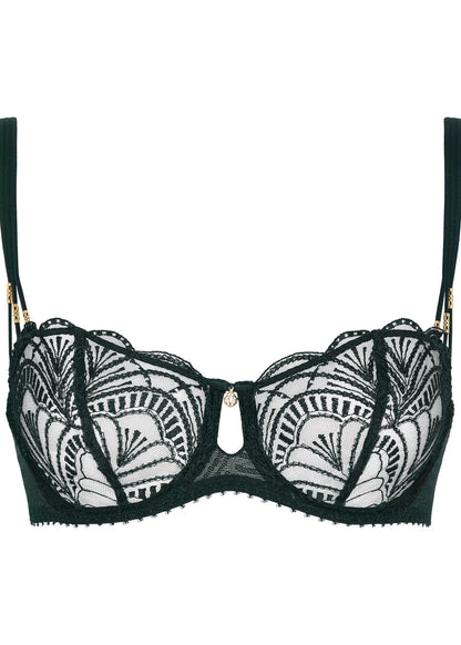 Vibes Half Cup Bra - Mysterious Green