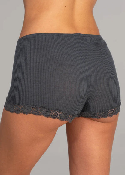 Wool And Silk Boyshort - Storm