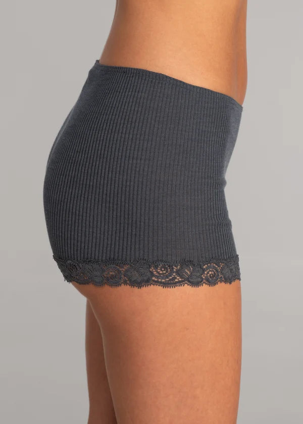 Wool And Silk Boyshort - Storm