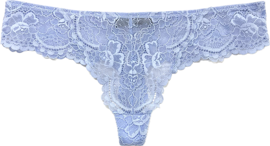 All Lace Thong - Serenity Blue