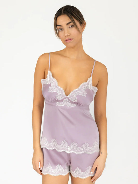 Allegra Tie-Back Silk Cami Set - Twilight