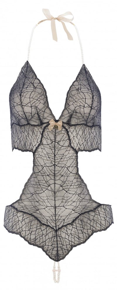Sydney Pearl Bodysuit - Black