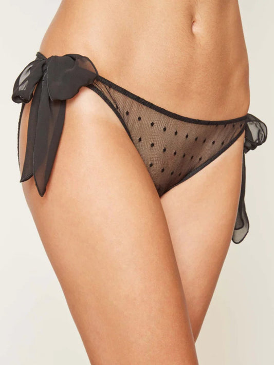 Coucou Lola Tie Bikini Black