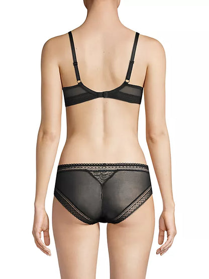 Festivite Lace Plunge Bra Black