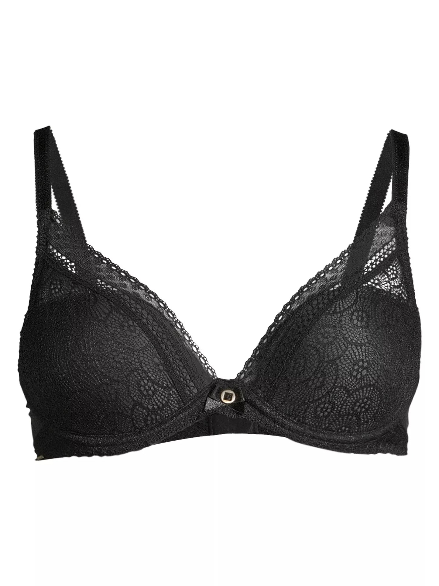 Festivite Lace Plunge Bra Black