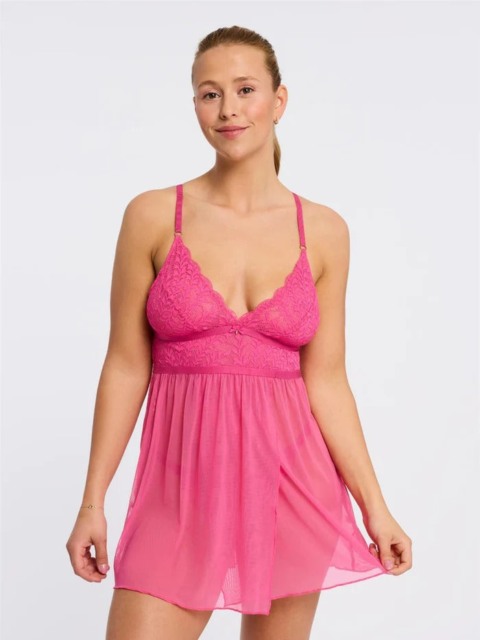 Flirty Babydoll Set - Pink