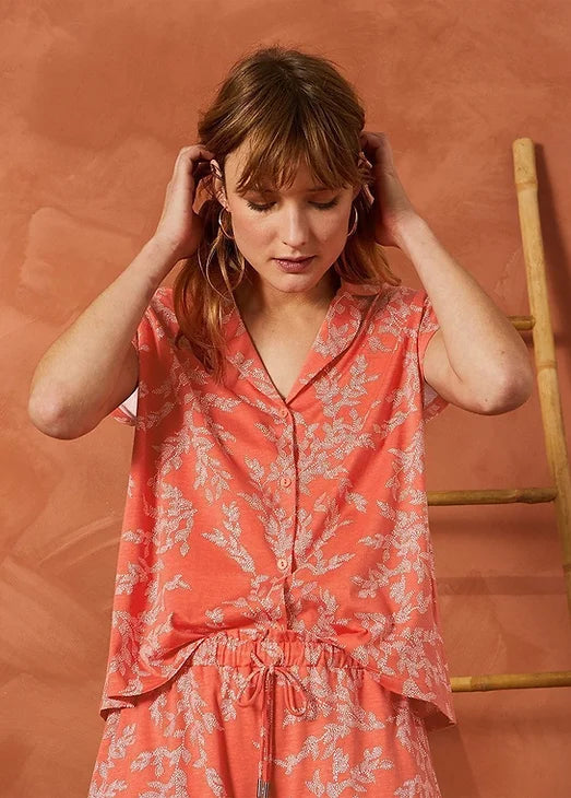 Georgia Pyjama Set - Coral