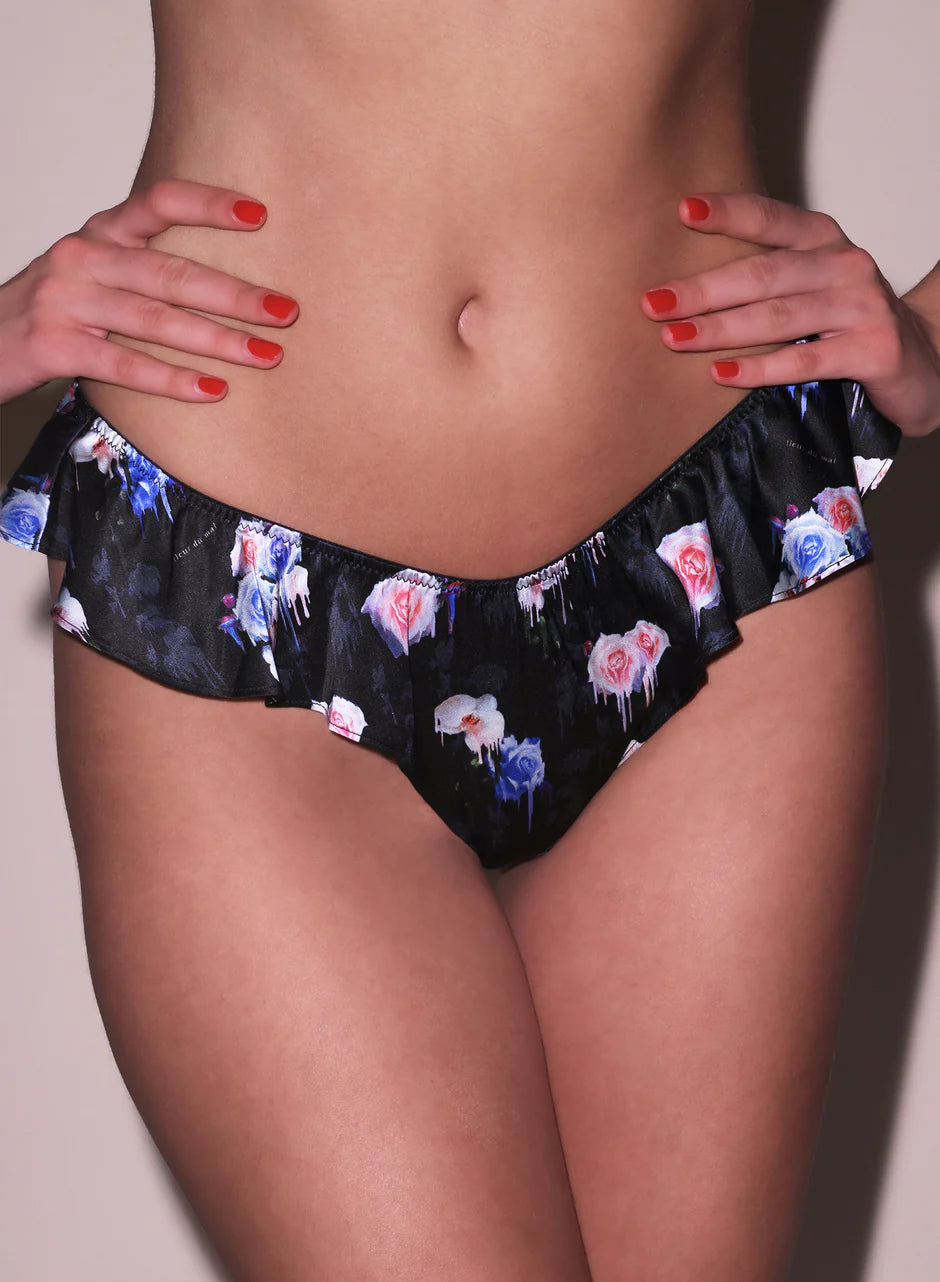 Luxe Dripping Flowers Tanga