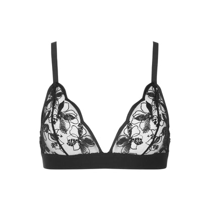 Lettre D'Amoure Bralette - Black