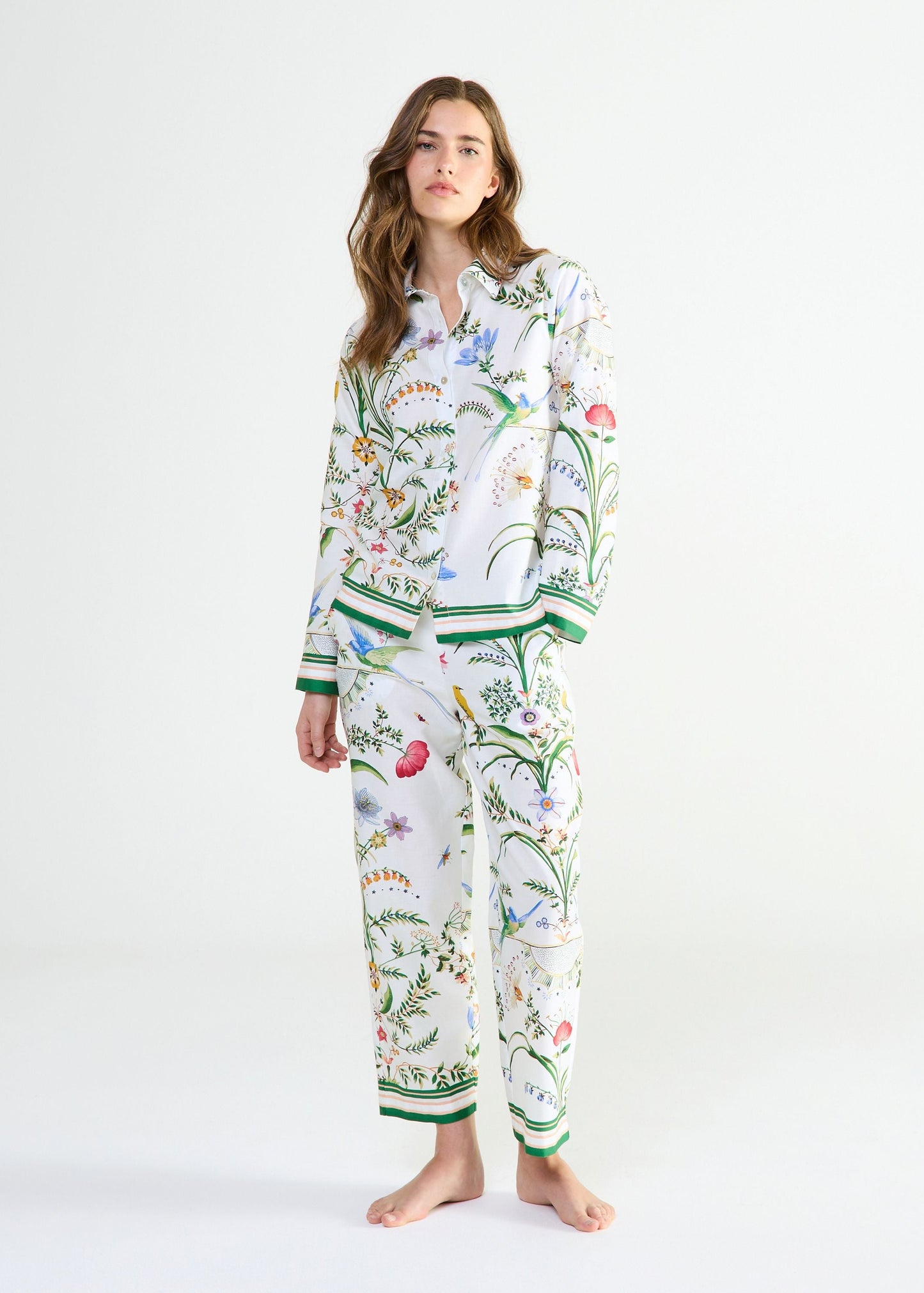 Botanic Long PJ Set - Blanc
