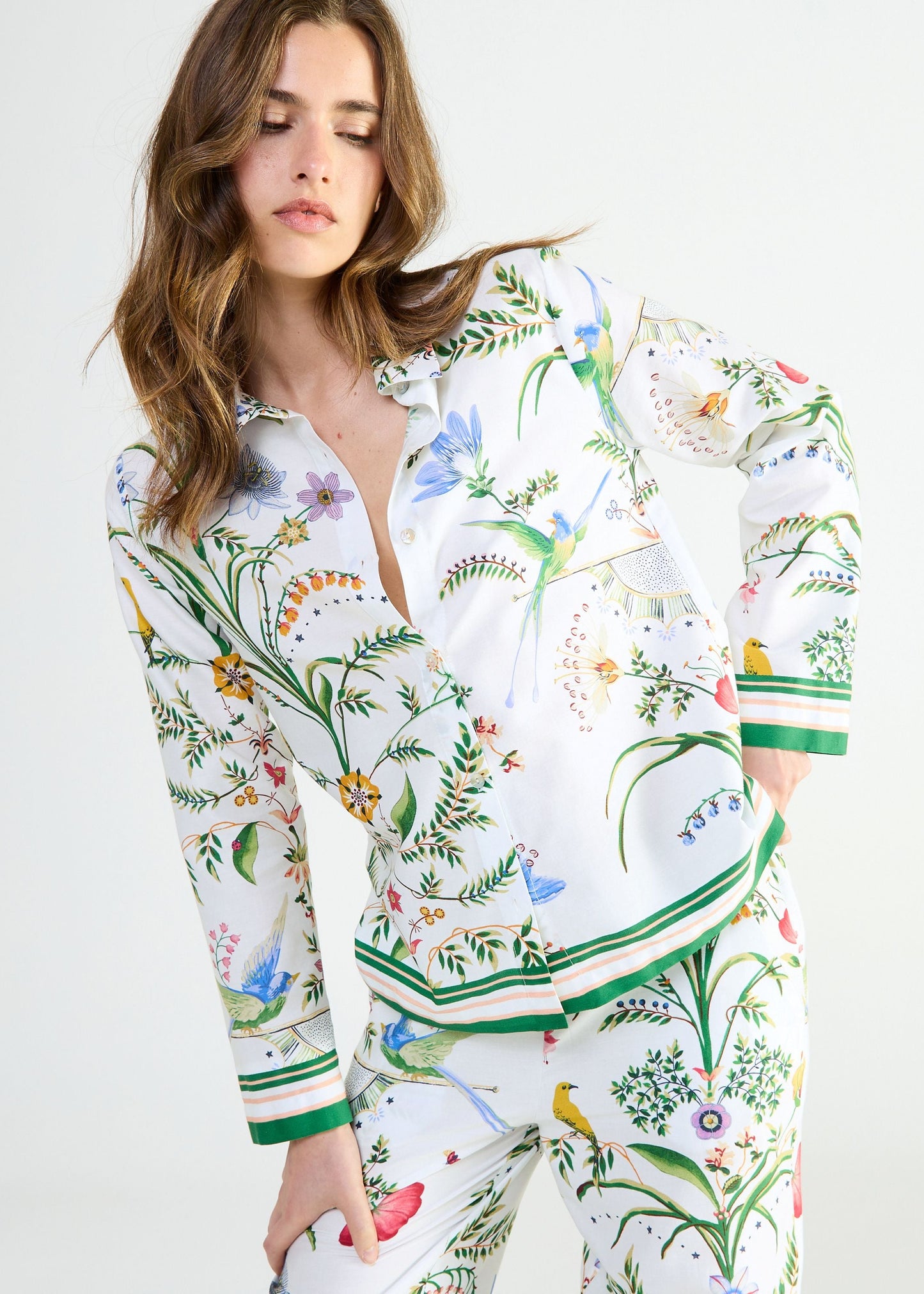 Botanic Long PJ Set - Blanc