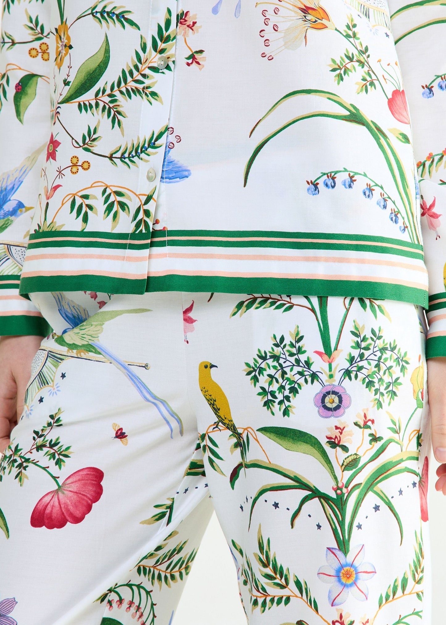 Botanic Long PJ Set - Blanc