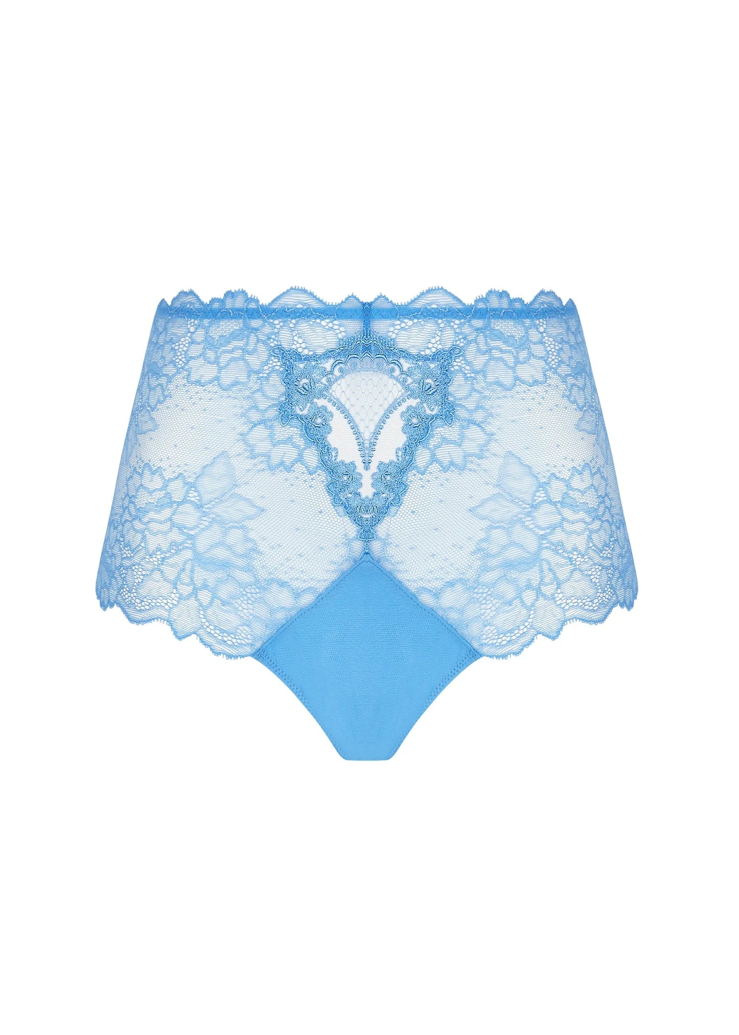 Sublime En Dentelle High Waist Brief - Azur