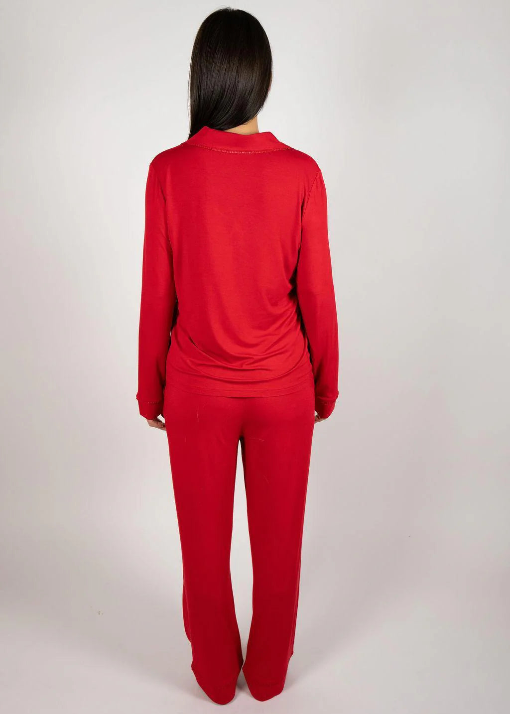 Grace Long PJ Set - Barbados Cherry