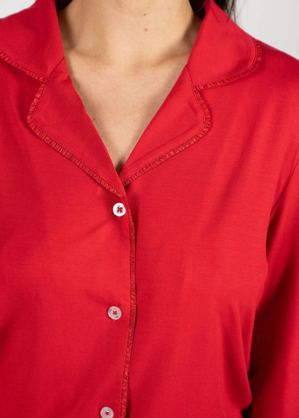 Grace Long PJ Set - Barbados Cherry