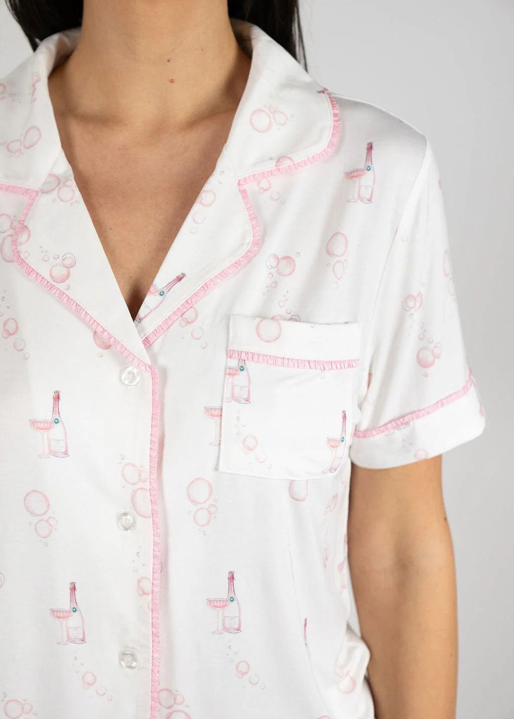 Jolene Short PJ Set - Rose Bubbles