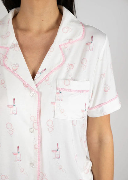Jolene Short PJ Set - Rose Bubbles