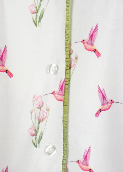 Jolene PJ Set Long - Hummingbirds