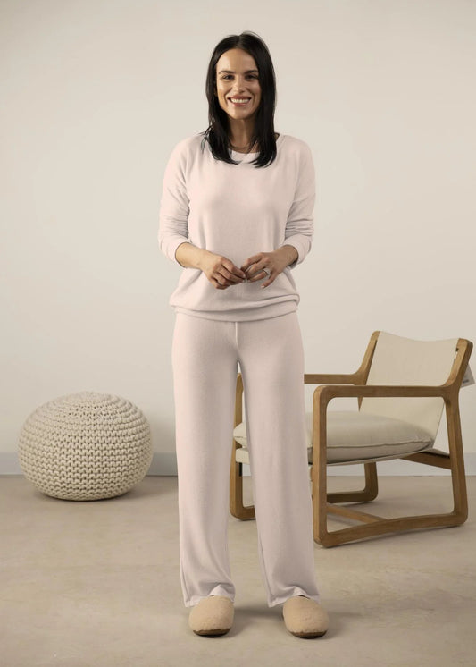 Cozy Wide Leg Pant/Crew Neck Set