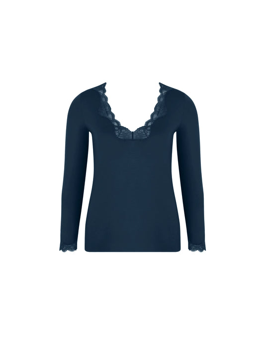 Simply Perfect Long Sleeve Top - Bleu