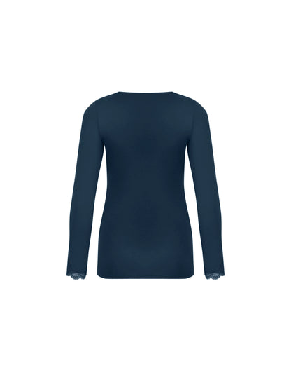 Simply Perfect Long Sleeve Top - Bleu