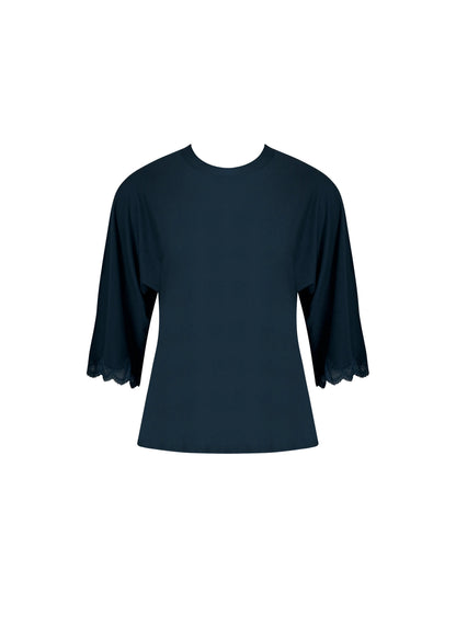 Simply Perfect T-Shirt With 3/4 Sleeves - Bleu