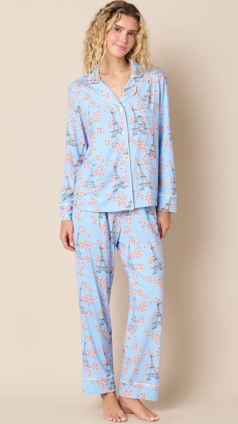 Petals Over Paris Long PJ'S