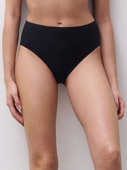 Soft Stretch Hi Cut Brief - Black