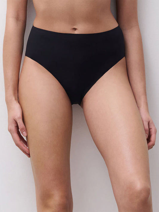 Soft Stretch Hi Cut Brief - Black