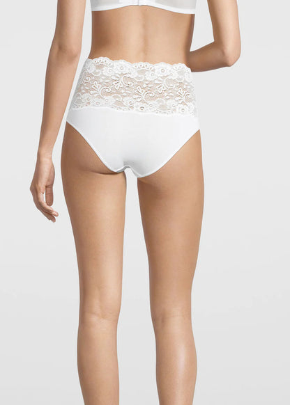 Lace Cotton High-Rise Brief
