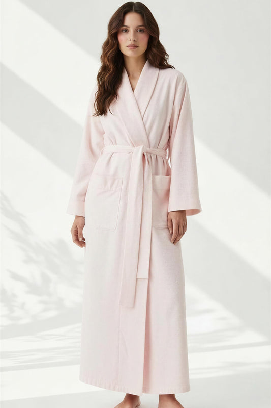 City Flannel Robe - Pink