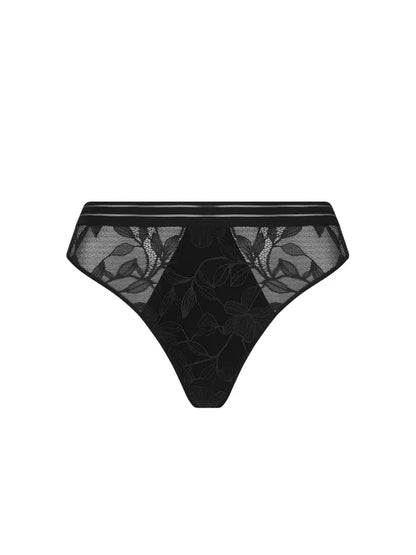 Dentelle Rebelle Thong - Noir