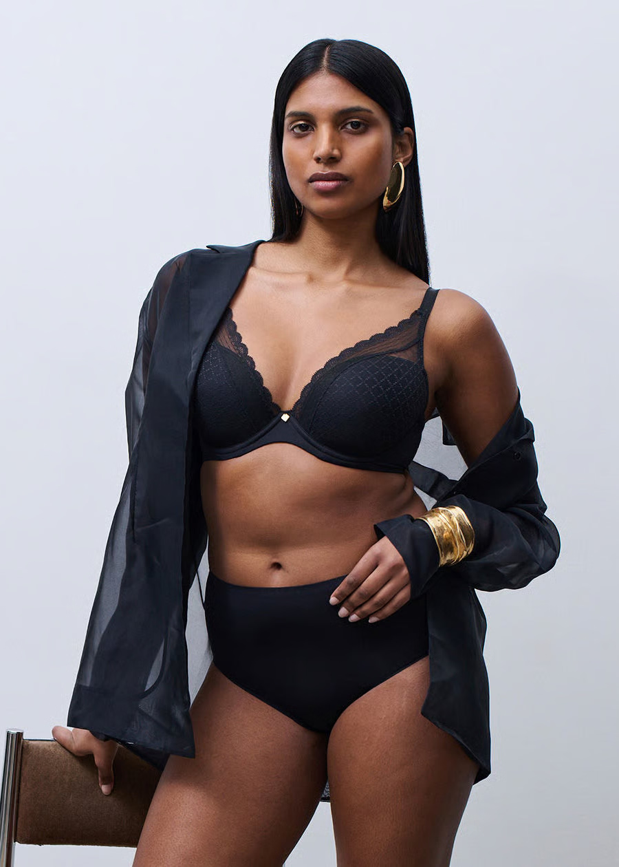 Norah Chic Plunge T-Shirt Bra - Black